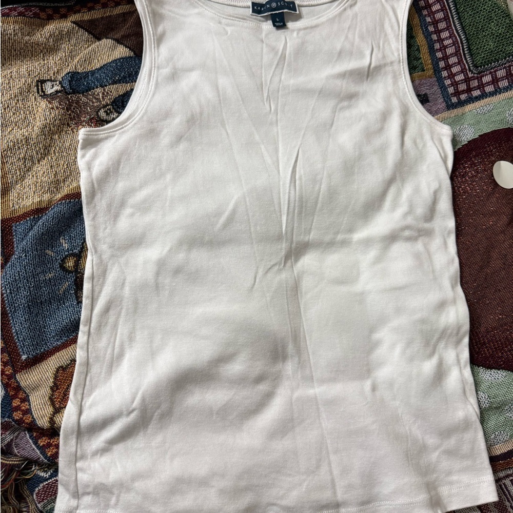 Karen Scott Classic White Tank Top